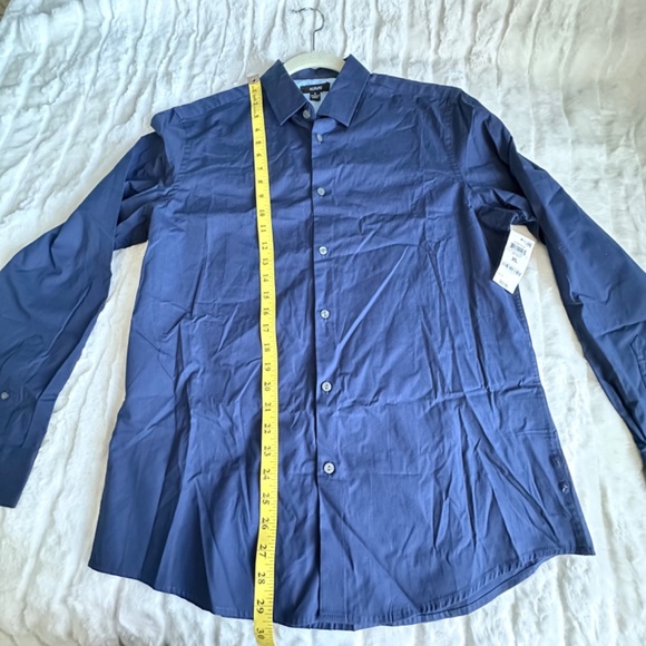 Alfani Modern Classic-Fit Stretch Solid Button-Down Shirt XL Classic Fit Blue - Picture 4 of 11